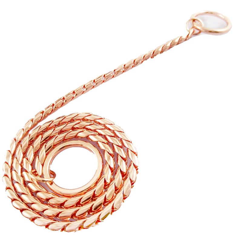 Umysky Dog P Snake Chain Chrome Plated Metal Dog Training Choke/Collar-Fully Guaranteed Against Rust Tarnish or Breakage-Recommended for Professional Training (Rose Gold, 5mm * 26") - Image 1